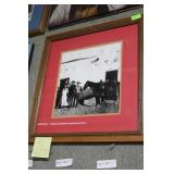 Framed Native American pueblo print 18.75" x