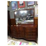 12 Drawer  Curved front dresser * some damage to