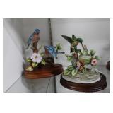 Two Andrea bird porcelain figures - Hummingbird,