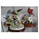 Three Andrea porcelain bird figures -
