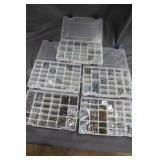 5 Plano organizers - screws, washers, hardware,