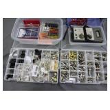 Two Plano boxes connectors & rubbers, Micronta dig