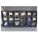 16 drawer parts cabinet - capacitors, diodes,