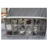 18 drawer parts cabinet - capacitors, microchips,