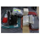 2 tray lots - screws, hardware, USB camera, micron