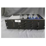 Alum chassis with amplifier capacitors & fused swi