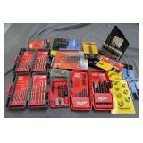 Tool lot: drill bits, & nut drivers by Milwaukee &