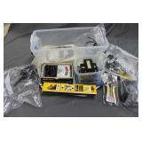 Wire strippers, battery tester, leveler, & transfo