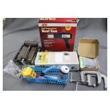 Too lot: Ace heat gun, machinist vice, c clamps, &