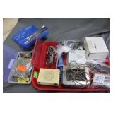 Tray hardware, electronic components, auto antenna