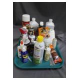 Cleaners, fluids, oils, glue, paint remover, & che