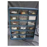 18 drawer index with phono parts, photographic car