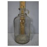 10" early glass loop handle jug