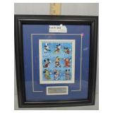 Mickey Through the Years framed stamp set