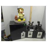 3 Disney figures - Fireman Mickey Mouse, Chip n