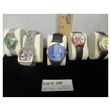 Five Disney wrist watches - Goofy, Mickey, Disney