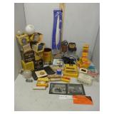 Camera accessories - Sylvania flash bulbs, Quill