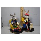 Two Warner Bros Bugs Bunny figures - Couch Potato