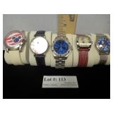 Five Mickey Mouse watches
