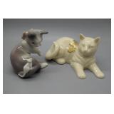 Lladro cat & Lenox Cat