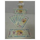 1993 Disney Dollars 65th Anniversary - $8 Face