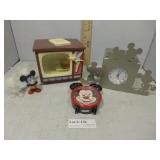 Mickey Mouse face clock, Tinkerebell tv, cutout