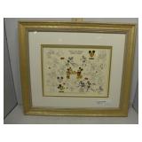 Mickie & Minnie Model Sheet framed pin set 18.5"