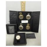 Four pc Disney pocket watch set & Mickey Mouse