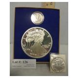 1996 Liberty Half dollar and Liberty one troy