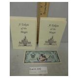 1990 Disney Dollar & Two Disneyland tokens