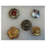 Five Firefighter badges - So Trail Fire Depart., A