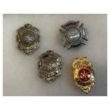 Four Firefighter badges - Hartford Fire Dept. #216