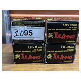 4x$ - Four Boxes of Tulammo 7.62 x 39mm FMJ 122 gr