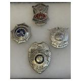 Four Firefighter badges - Fire Marshal, Roselle Pa
