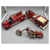 Three Diecast Model Firemen Mobiles: 1948 Mack