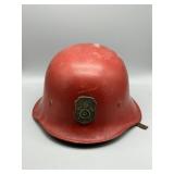 Metal Fire Bargade Helmet in Red Paint - German?