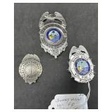 Three Florida Firefighter Department Badges incl