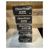 5x$ - Five Boxes of Blazer Brass .45 Auto FMJ 230