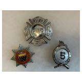 Three Firefighter badges - Midwest City, Foreman G