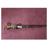 Brass fire insert with staionary handle