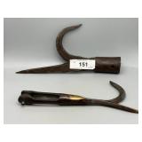 Two fireman hooks