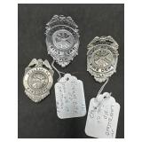Three Florida Fireman Department Badges incl