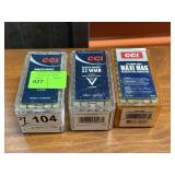 Three CCI .22WMR TMJ Maxi-Mag 40 gr (50 Rounds Eac