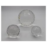 Three Graduated Prism Paperweights