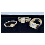 Three wristwatches - Eckered Drugs, Elgin 14kt gol