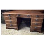 Stow and Davis Nine Drawer Desk with updated PULLS