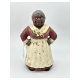 Cast Iron Black Americana doorstop in red