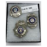 Three Police badges - Florida Highway Patrol Capta