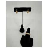 14kt Earring & Necklace Group 3gtw