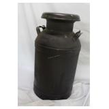 Milk Can in black paint, unmarked